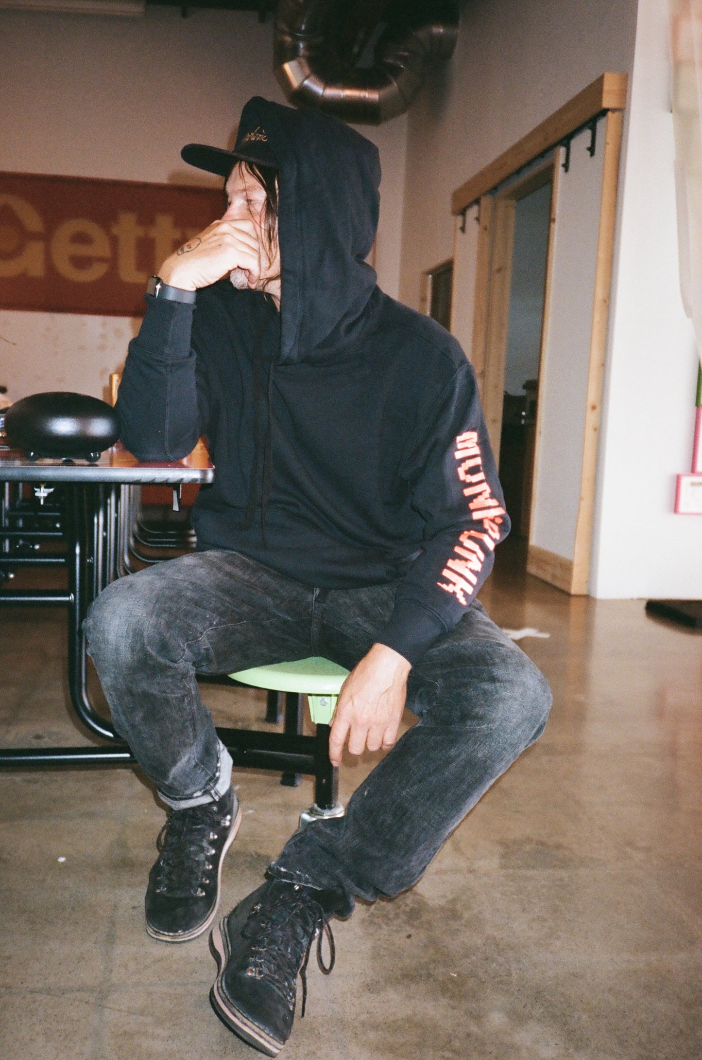 Norman Reedus wearing MONKPUNK hoodie
