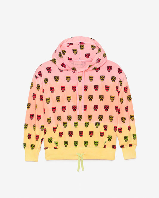 SKULLY OMBRE HOODIE (NEON)